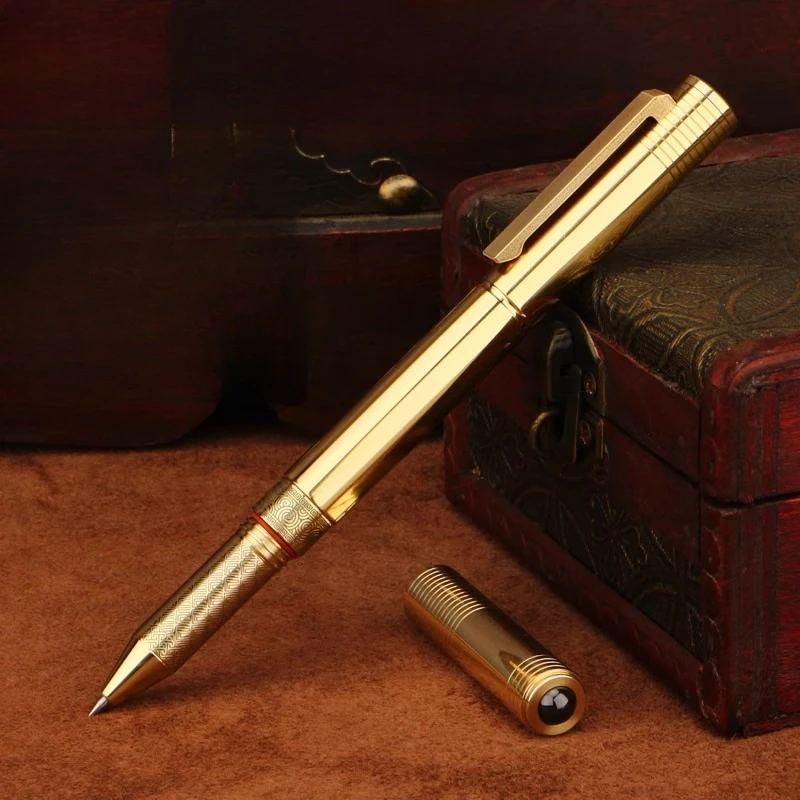 

ZAITAN Z3 Overweight Feel Шариковая ручка из чистой меди Подпись Креативные латунные шариковые ручки Бизнес Высококачественная практика каллиграфии