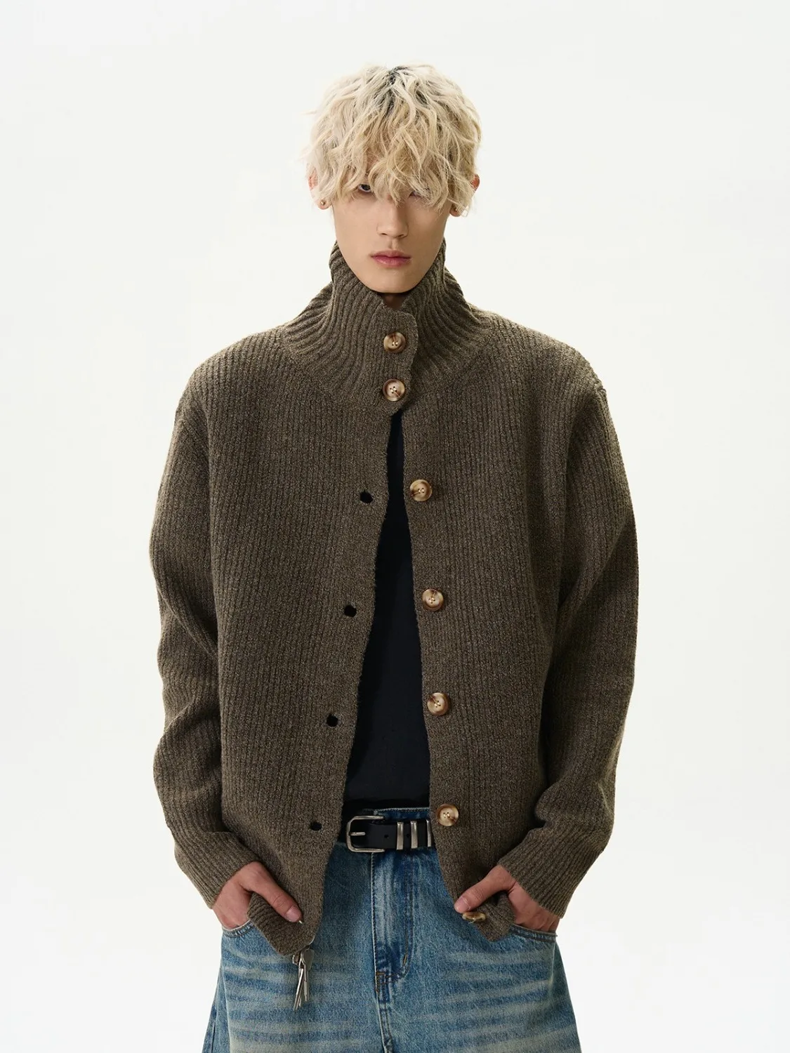 

Кардиган на пуговицах в американском стиле ретро, свитер для мужчин и женщин, свободная ленивая элитная вязаная верхняя одежда, модная длинная повседневная одежда све