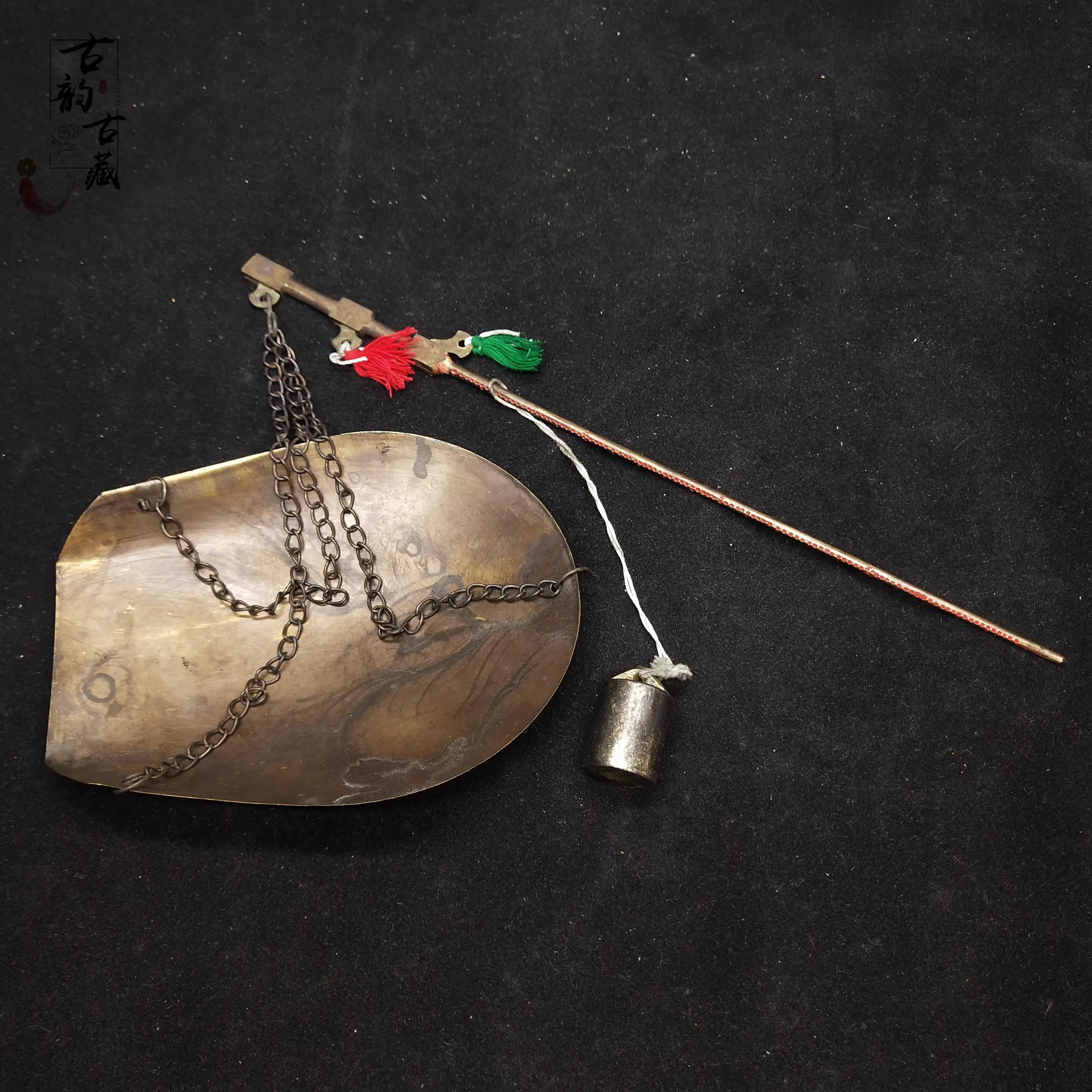 Antique old-style pure copper is called small copper is called weight Chinese medicinal materials, grab Zhou Biao Zi rod is call