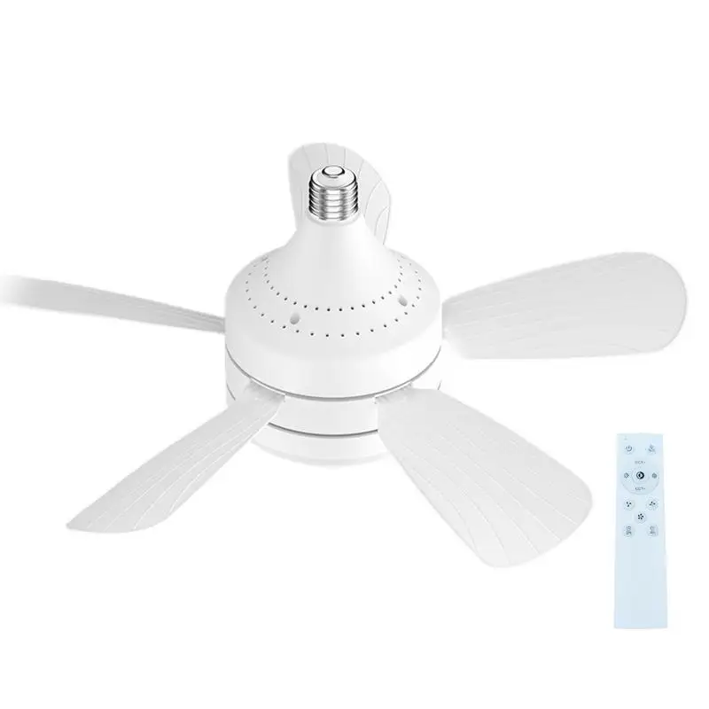 

Ceiling Fans With Lights And Remote Bulb Ceiling Socket Light 3 Speed Settings Small LED Ceiling Fan Bulb For Garage