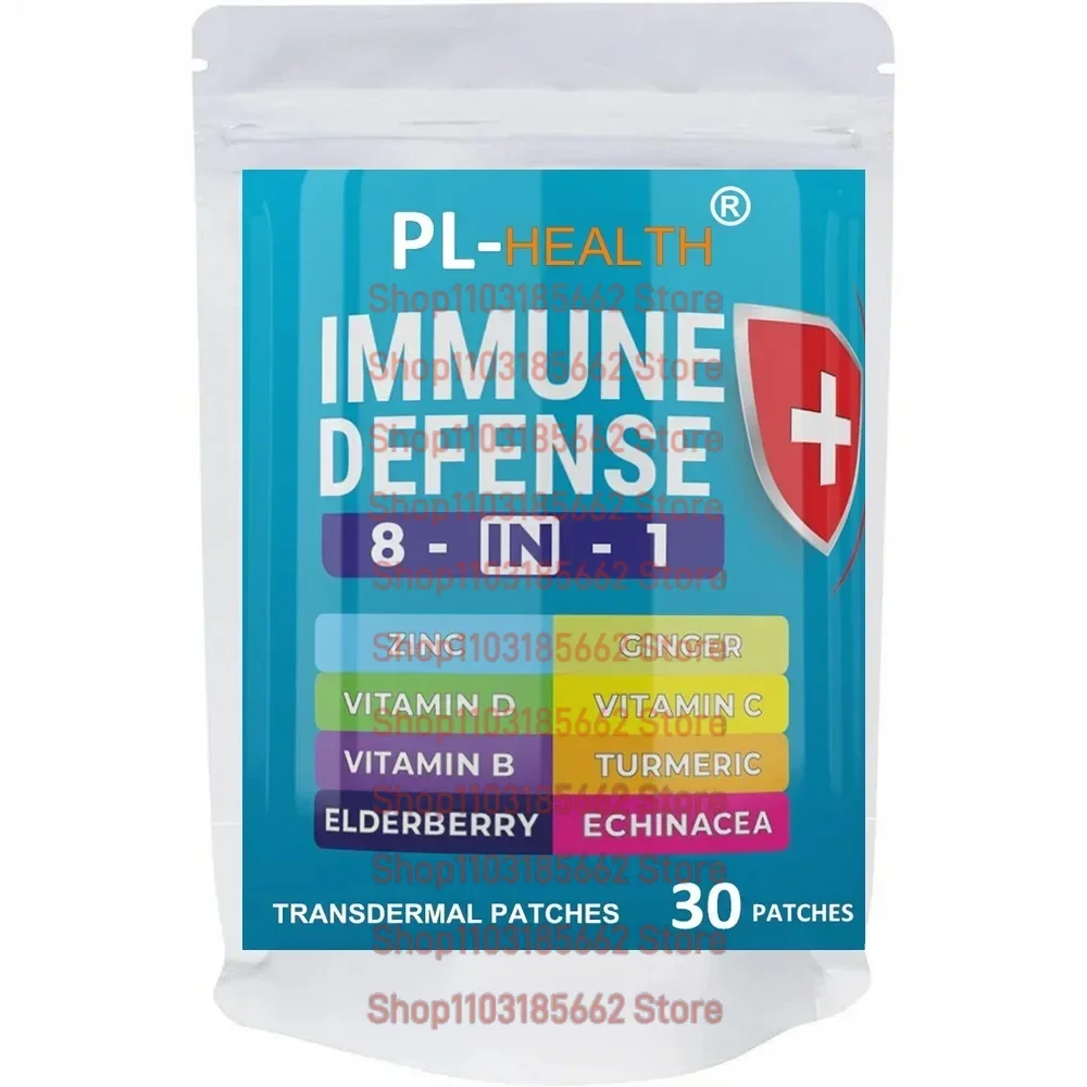 

30 Patches Immune Support Transdermal Patches Zinc, Vitamin D3 , Vitamin C and Elderberry - Immune Booster