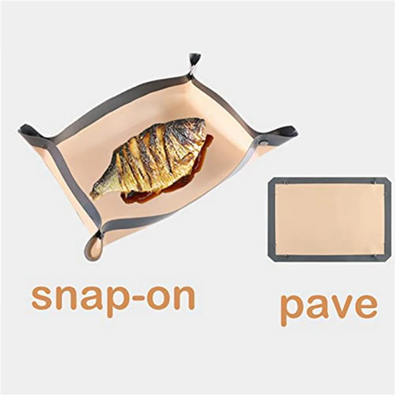 

4 шт. коврик для выпечки из силиконового волокна с пряжкой, без утечек и антипригарного покрытия, защелкивающиеся углы вместе для формы герметичного противня-ABYA