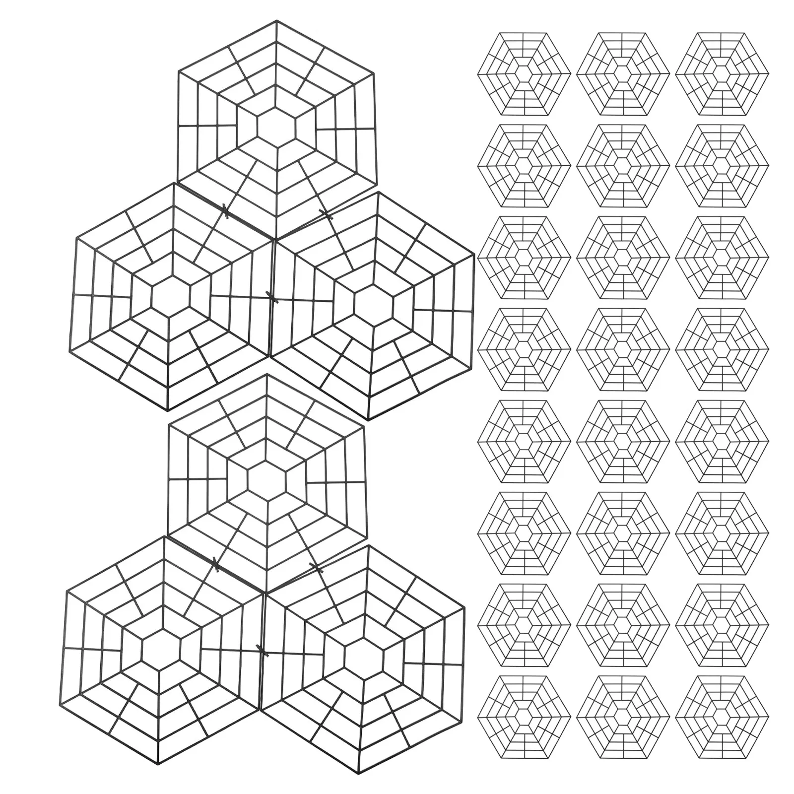 40Pcs Fish Protection Net Pond Netting Hexagonal Floating Guard 12.6x10.6 Plastic Pond Cover for Crow Defense Outdoor Garden