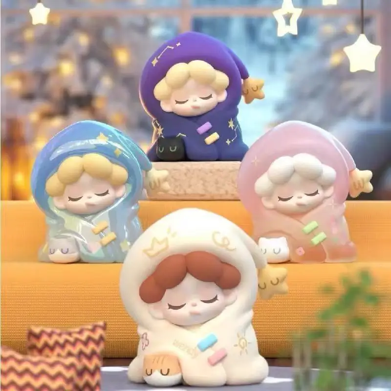 Genuine Wendy My Cozy Bed Series Cute Mini Figures Doll  PVC Cartoon Figurine Miniature Christmas Birthday Gift DIY Home Decor
