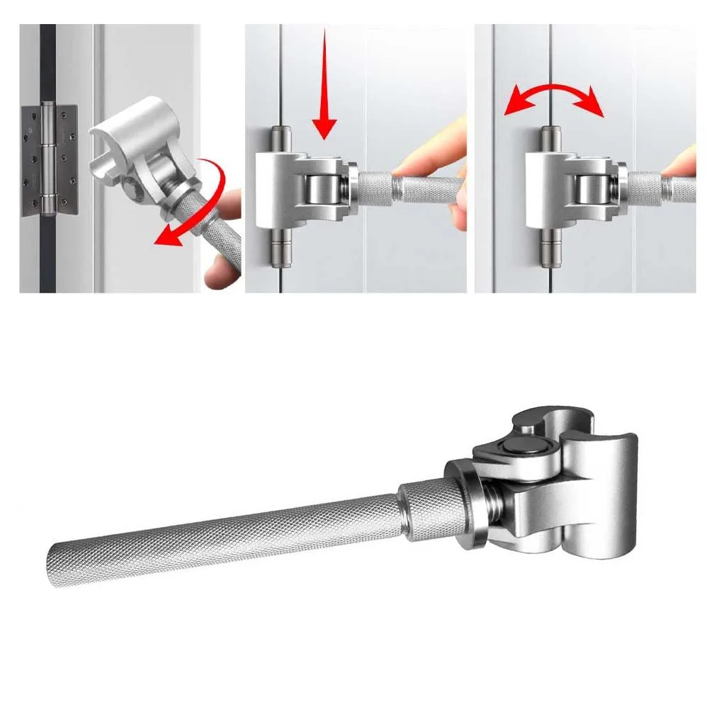 Door Hinge Gap Adjusting Wrench Tool Upgraded Rolled Steel Jamb Jig For Sagging For Sticking Misaligned Fire Security Doors Repa