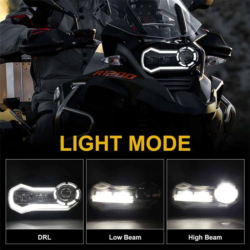 E-MARK LED Front Headlight For BMW R1200GS R 1200GS 2004-2012 R 1200GS ADV Led Headlights Lights Assembly Headlamp