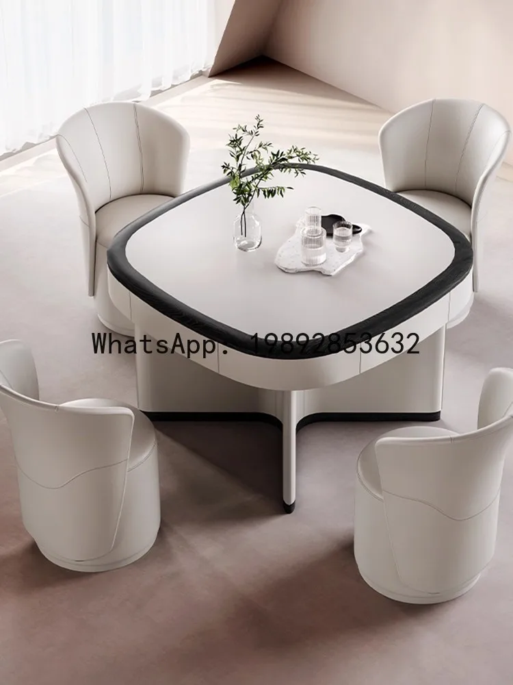 CZ Solid Wood Mahjong Table Dining Table Dual-use Fully Automatic Household Electric Roller Coaster Silent Italian High-end