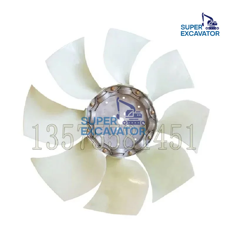 For Cummins, Vo-lvo, Yuchai Excavator & Loader Cooling Fan Blades with Aluminum Hub - Reversible Modification Kit Excavator