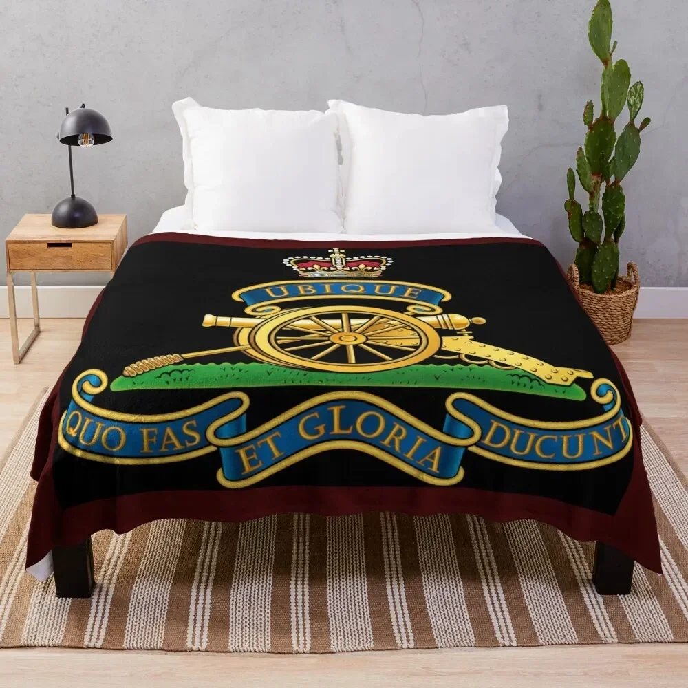 

Royal Artillery Cap Badge Throw Blanket Moving wednesday Flannels Bed Blankets