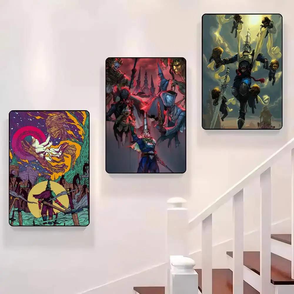 

Video Games B-Blasphemous Poster Sticky Wall Waterproof Home Living Room Bedroom Bar Aesthetic Decoration Perfect Gift