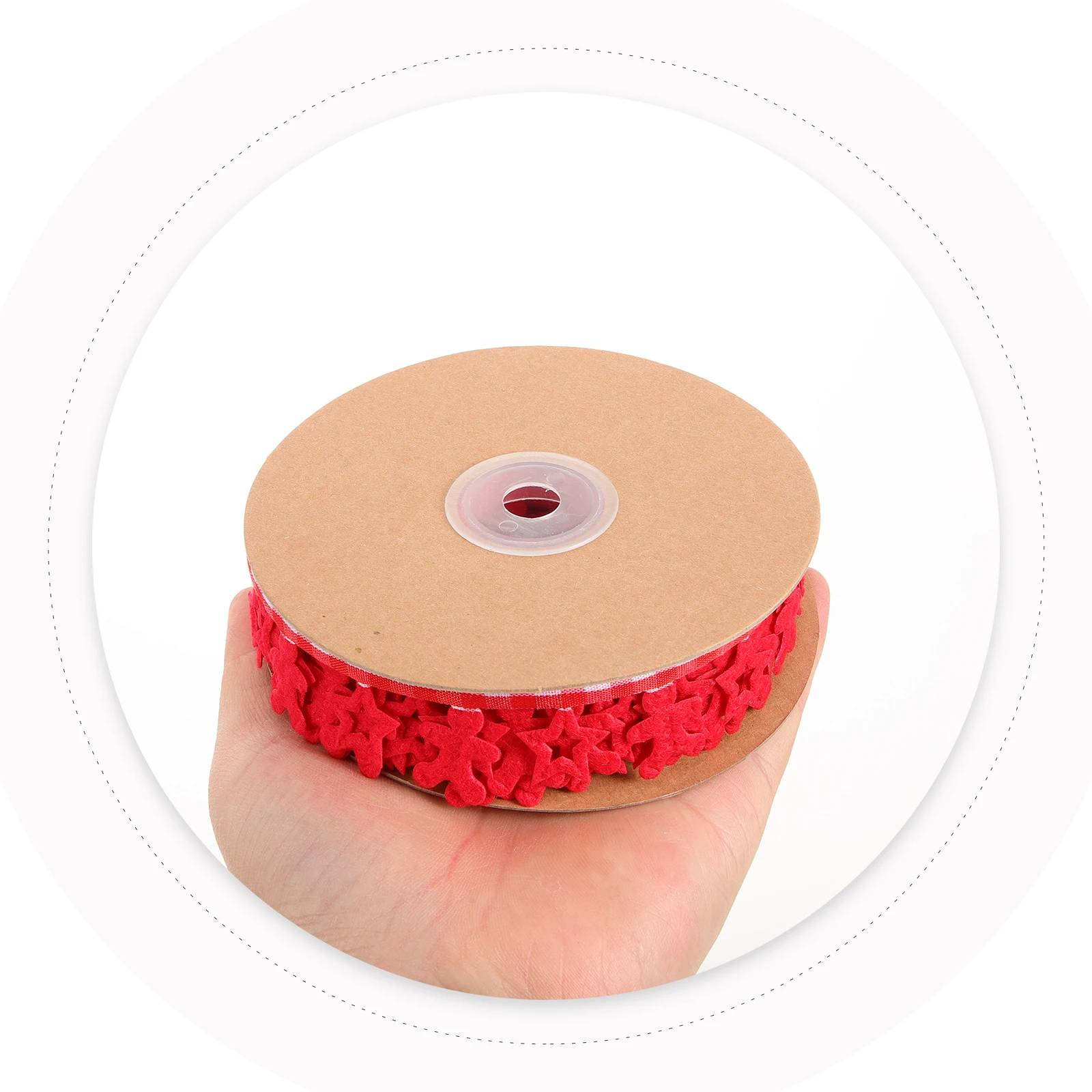 

Crimped Christmas Gift Ribbon DIY Bow Gingerbread Red Polyester Rustic Wrapping Practical Texture Holiday Decor