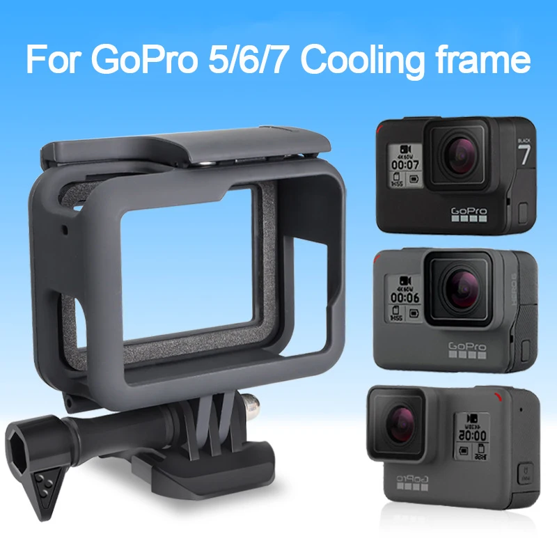 กรอบป้องกันกล้องสำหรับ GoPro HERO 7 6 5กล้องแอ็กชันสีดำกรอบป้องกันกล้องเพื่อการกีฬากันตก