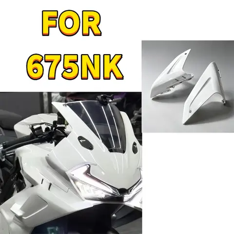 For CFMOTO 675SR 675SS Modification White Air Deflector,Stabilizing Wing Fairing.Starlight White Side Wind Knife.White Phantom.