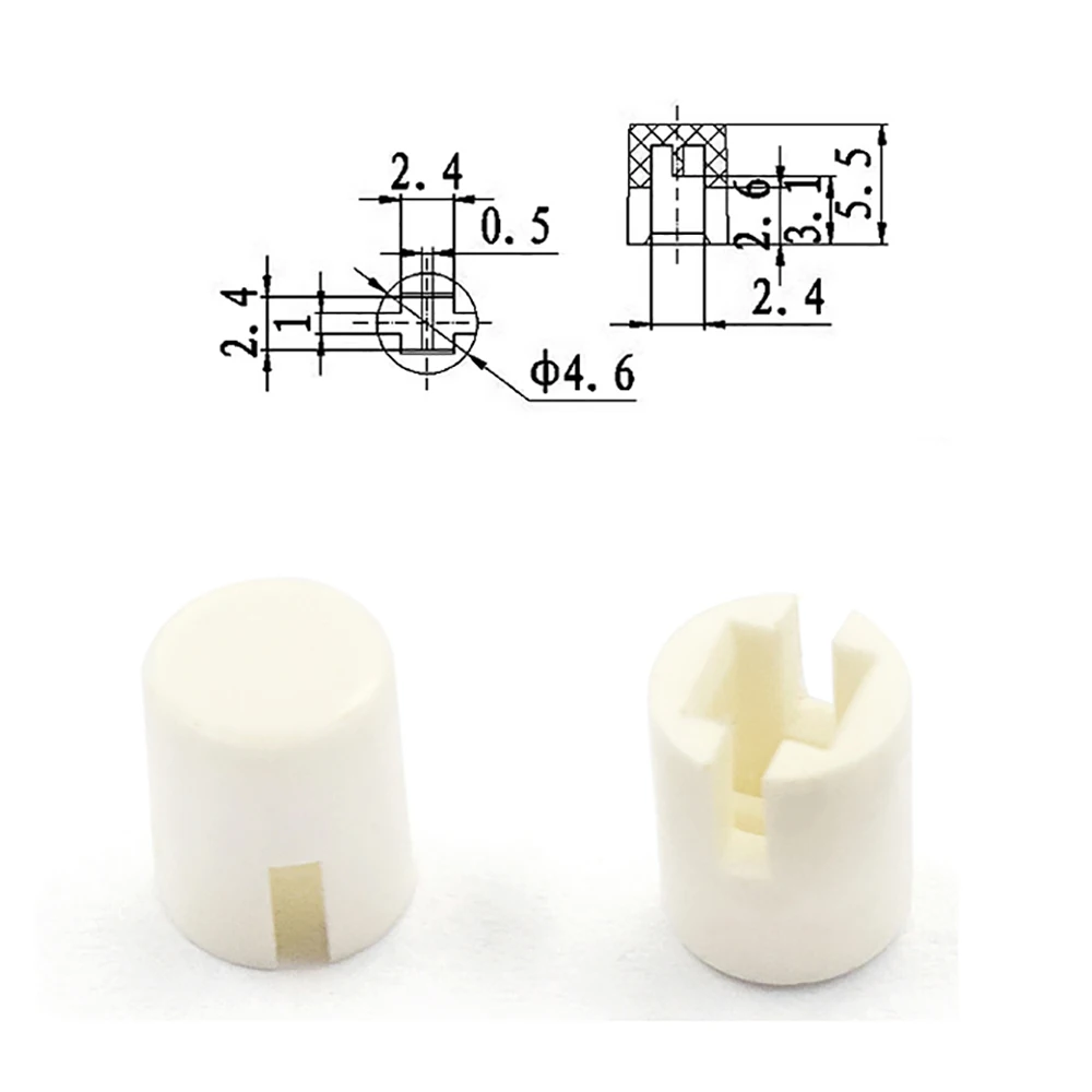 20PCS A30 Button Cap For 6 * 6 * 7.3 Square Head Micro Switch 6 * 6 Touch Switch Reset Button Cap
