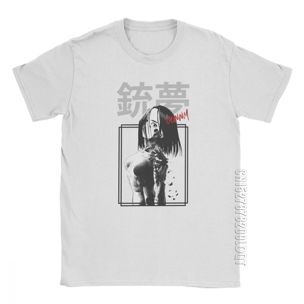 Battle Angel Alita Gunnm Comic Movie Anime T-Shirt Man Vintage Basic Tees O-Neck Cotton Clothes Large Size T Shirts