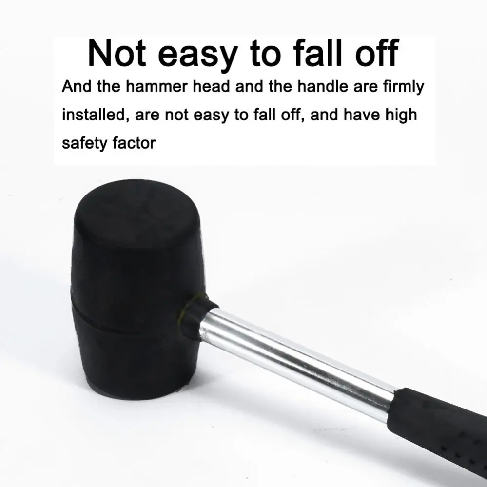 Portable Rubber Hammer Double-sided Household Rubber Mallet Hand Tools For Outdoor Car Repair Woodworking Door Floor Tile