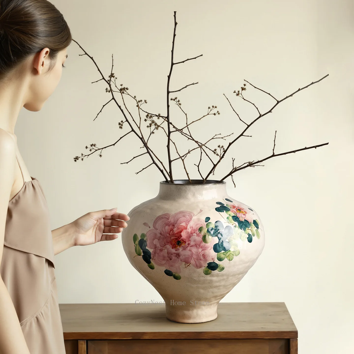 Vase living room flower arrangement homestay decoration home desktop flower culture device
