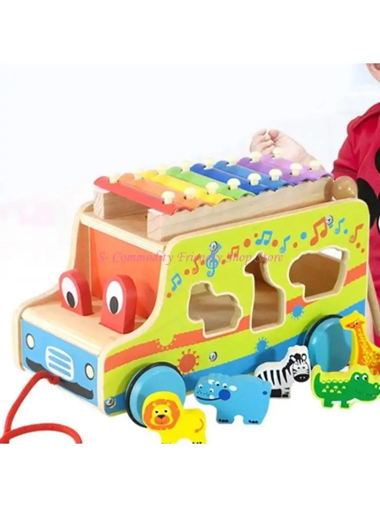 85AE 2 in 1 Baby Percussion Instruments Toy Animals Matching Game Fine Early Education Learning Toy Gifts for Children