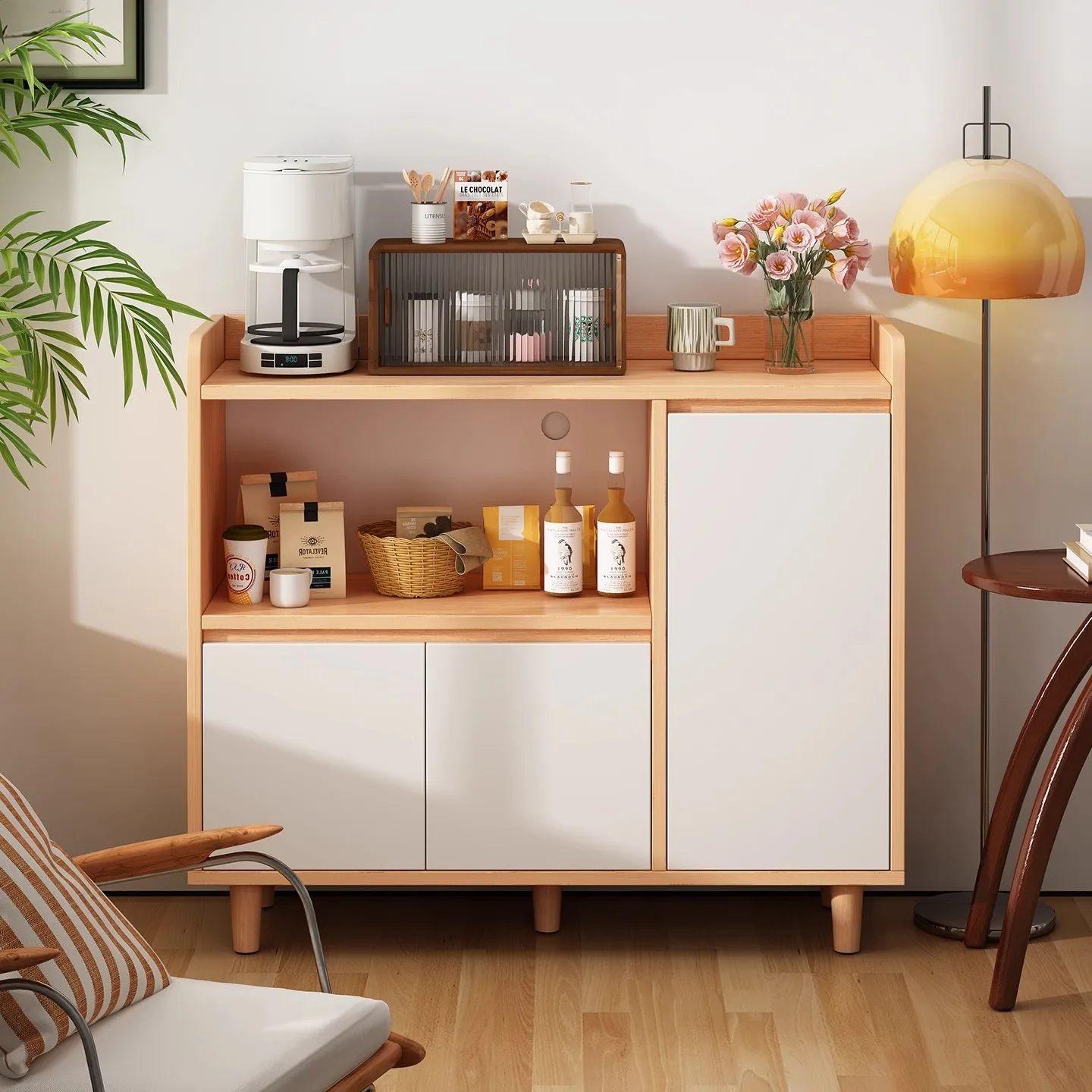 

Household wall side cabinet Living room vertical cabinet Storage rack Small cabinet Locker