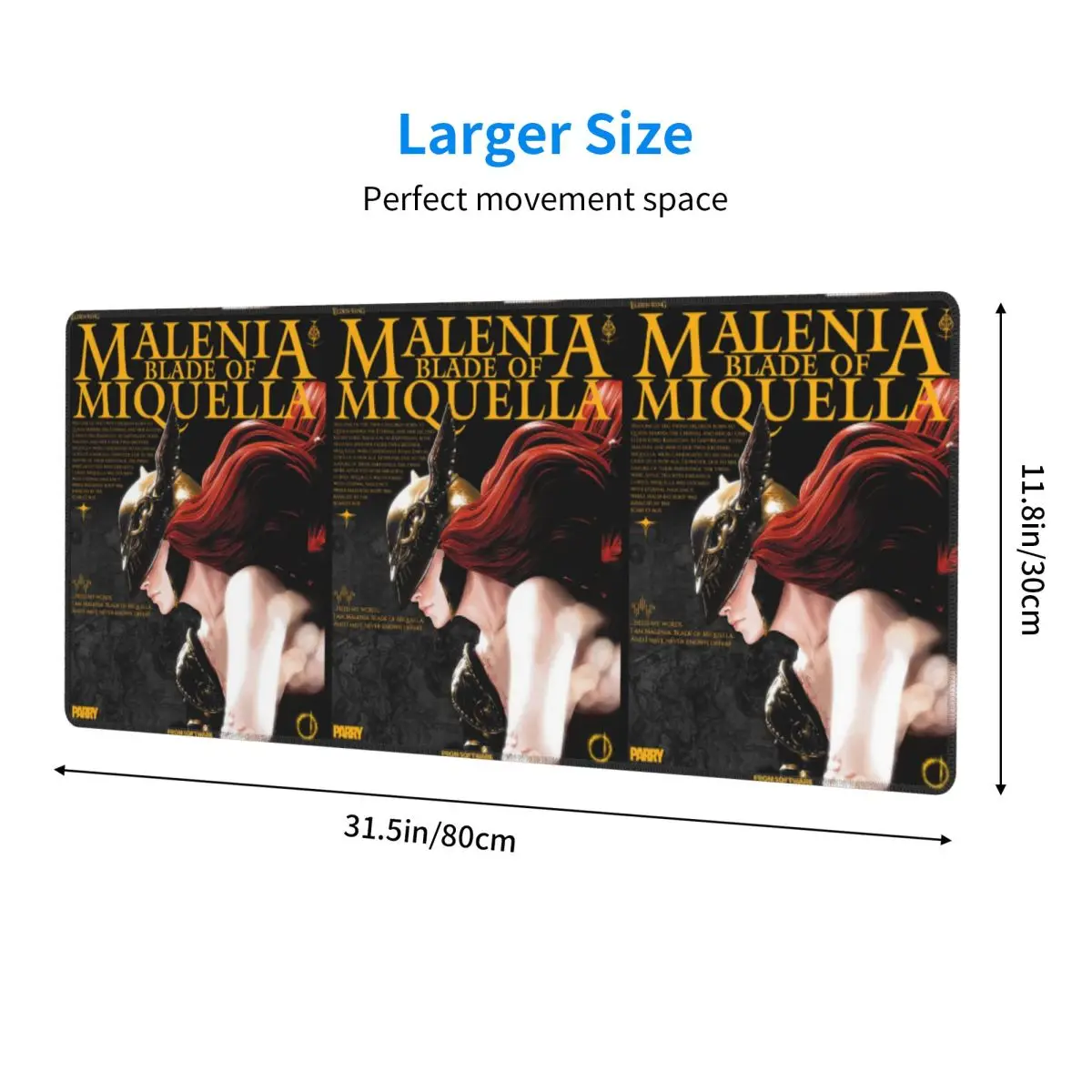 Large Mouse Pad Malenia Blade Of Miquella Warrior Gaming Gamer PC Laptop Mats Keyboard Carpet Computer Gaming Desk Mat