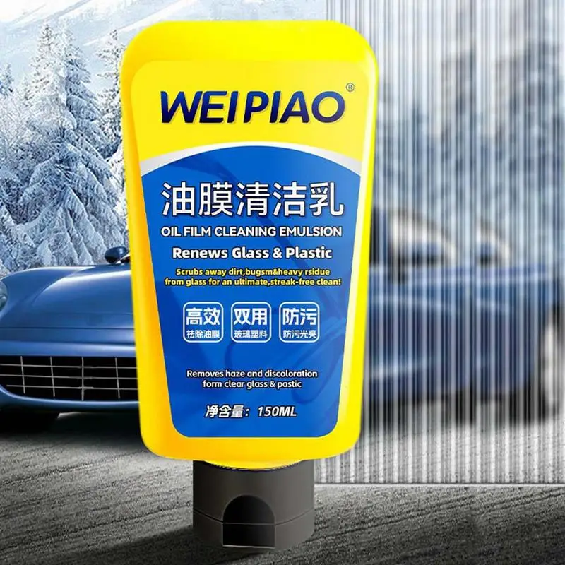 

150ml Car Glass Oil Film Cleaning Agent Glass Coating Remover Paste Waterproof Anti-Glare Glass Window Car Cleaning Supplies