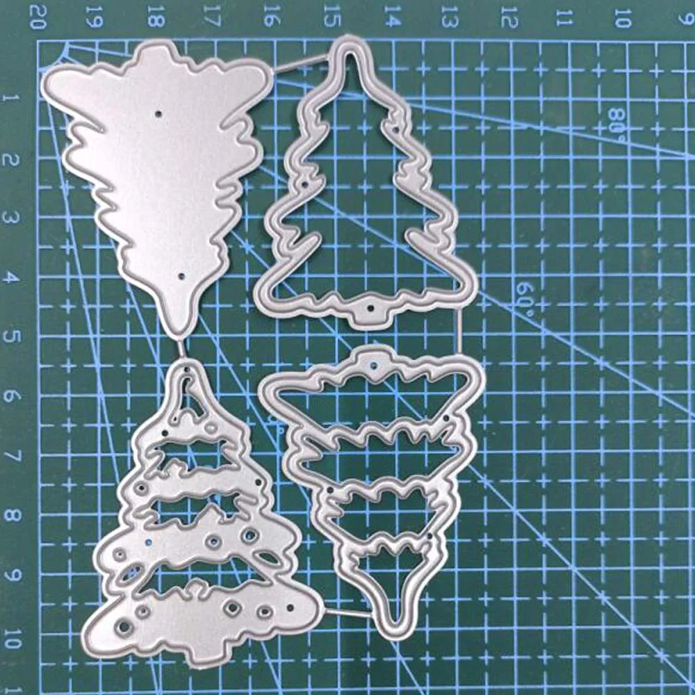 Christmas Trees Metal Cutting Dies Stencil Scrapbooking Diy Album Paper Card Embossing Decor Craft Knife Mould