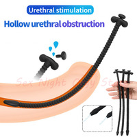 Silicone Urethral Sounding Dilator Horse Eye Stimulation Bdsm Sex Toy for Men Gay Hollow Penis Plug With Stopper Insert Catheter