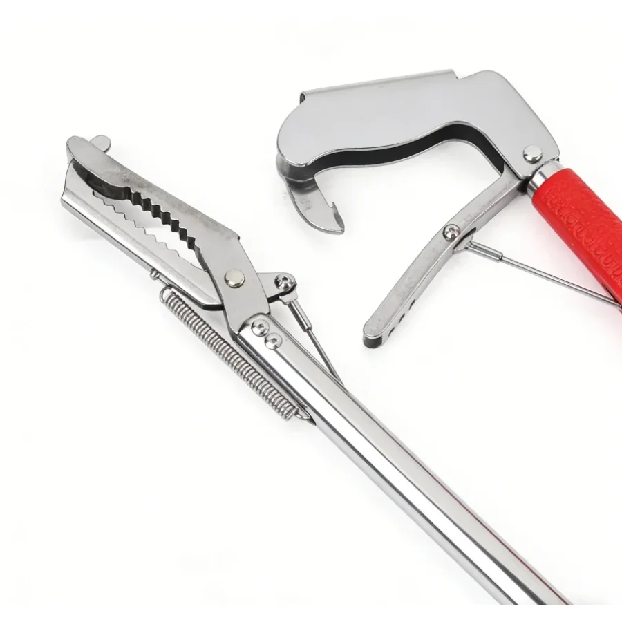 1.2m Foldable Snake Tongs Stick Easy Reach Pick up Tool - Portable Garbage Clip for Comfortable Cleaning