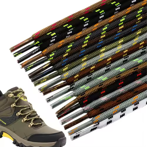 5MM Round Shoelaces Flower Dots Solid Laces Polyester Shoelaces Matching Sports Shoes Tooling Martin Boots Hiking Shoelaces - Image 2