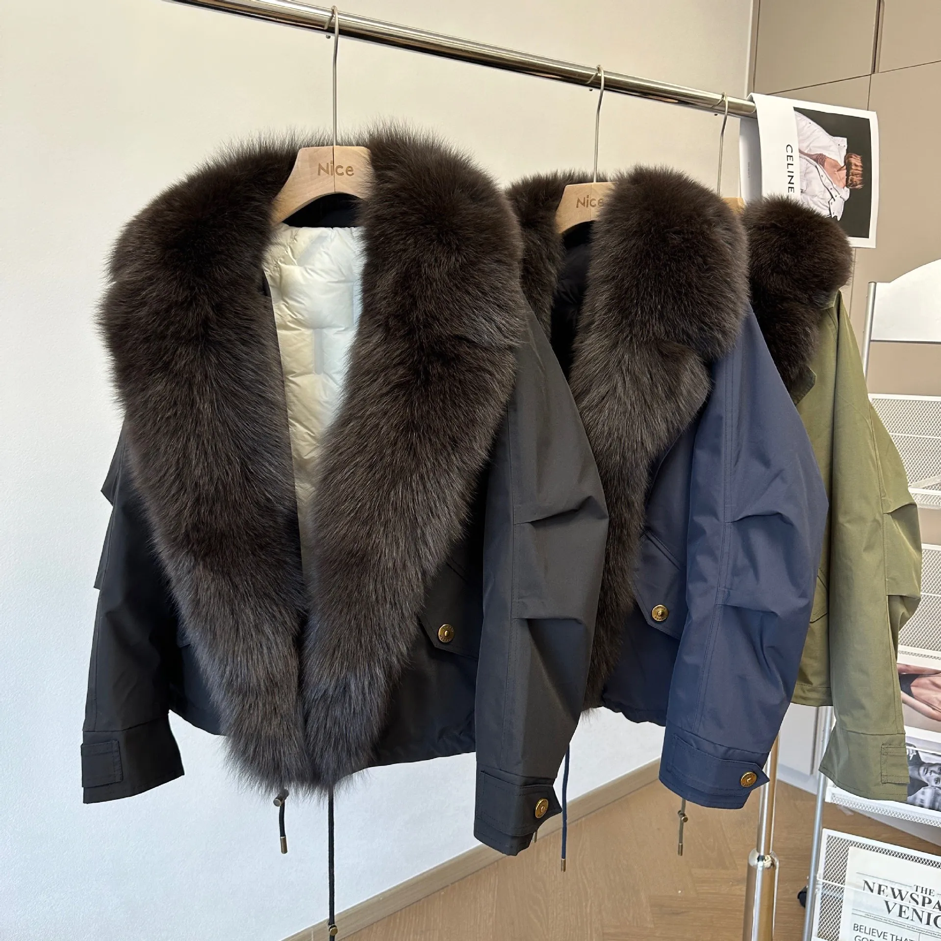 2026 Women Winter Warm Furry Coat Faux Fur Big Neck Coat Cool Jacket Women Tops Coat Casaco Feminino