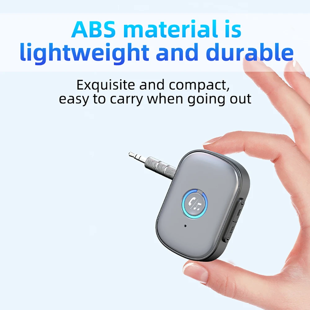 무선 블루투스 어댑터 오디오 음악 리시버, 스피커 헤드폰용, 핸즈프리 통화 자동차 키트, 블루투스 5.5 리시버 AUX 3.5mm