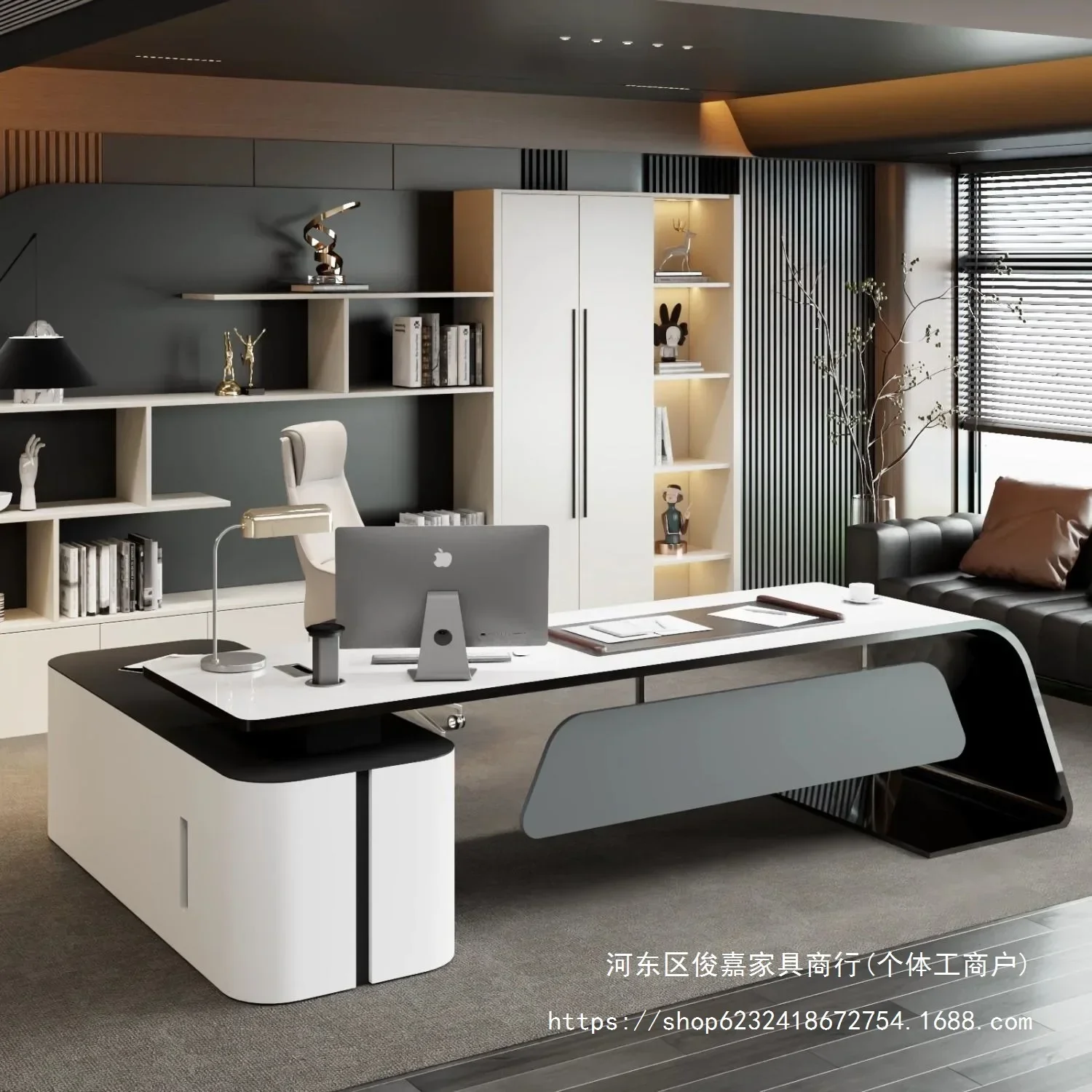 2026 creative paint boss desk personality president desk table and chair combination