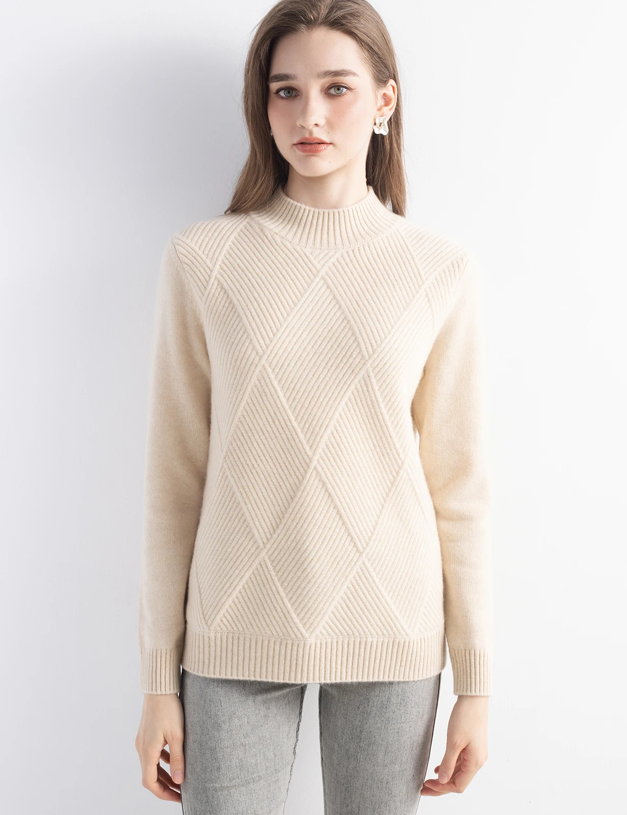 Top per le donne Maglione 100% maglione di cashmere Autunno Inverno Collo a lupetto Pullover a maniche lunghe Nuovi vestiti da donna in maglia Tendenza Tira Femmes