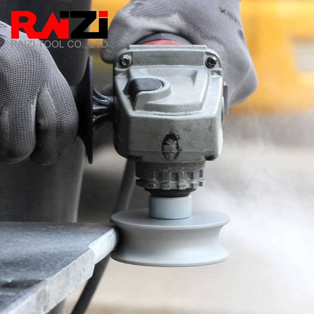 Raizi M14 Thread Vacuum Brazed Diamond Hand Profile Wheel For Marble Granite Ceramic Demi-bullnose Edge Profile Grinding Wheel