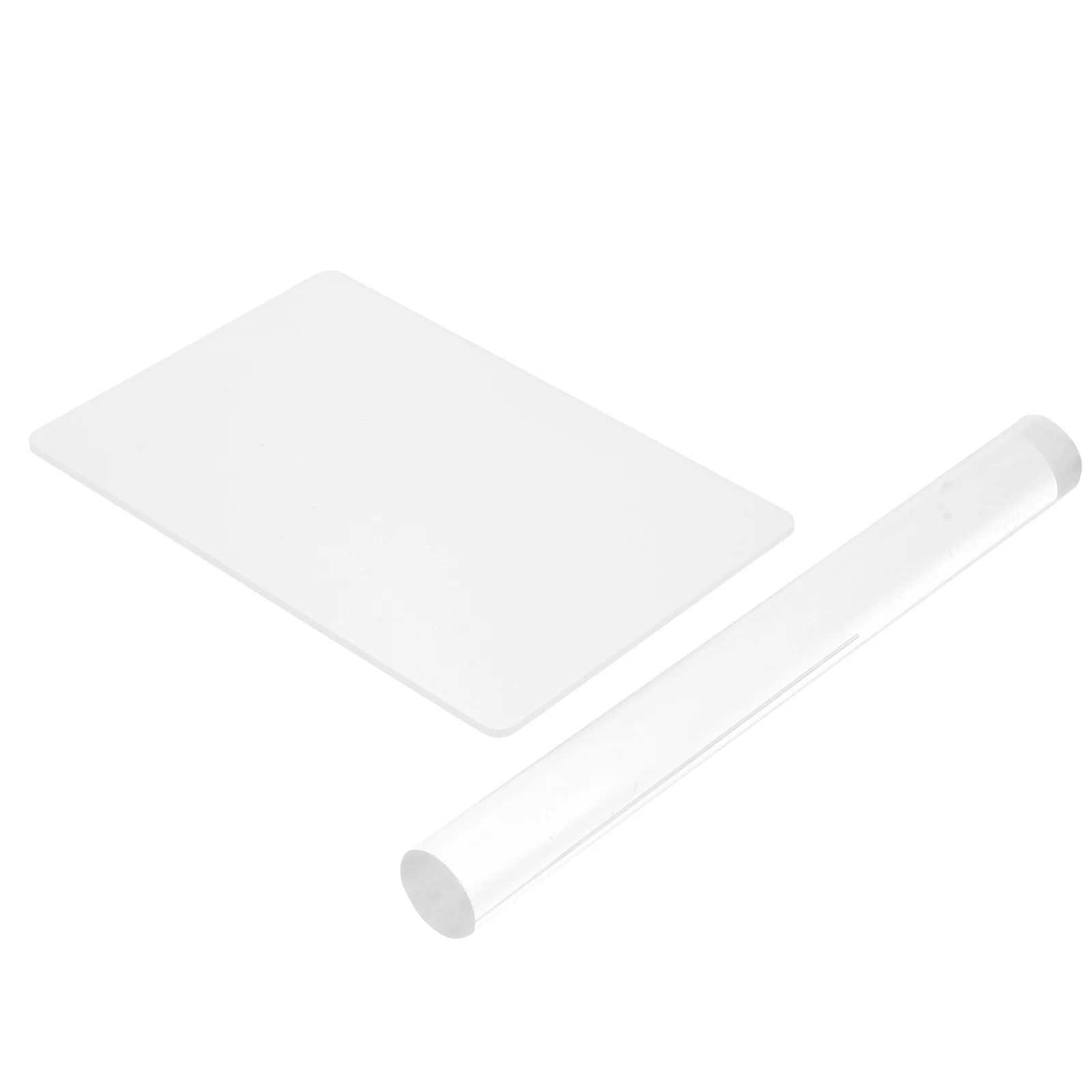 

2pcs Acrylic Clay Roller Sheet Board With Grid For Polymer Clay Tools Craft Molding Kit Modeling Supplies Pottery Art Projects