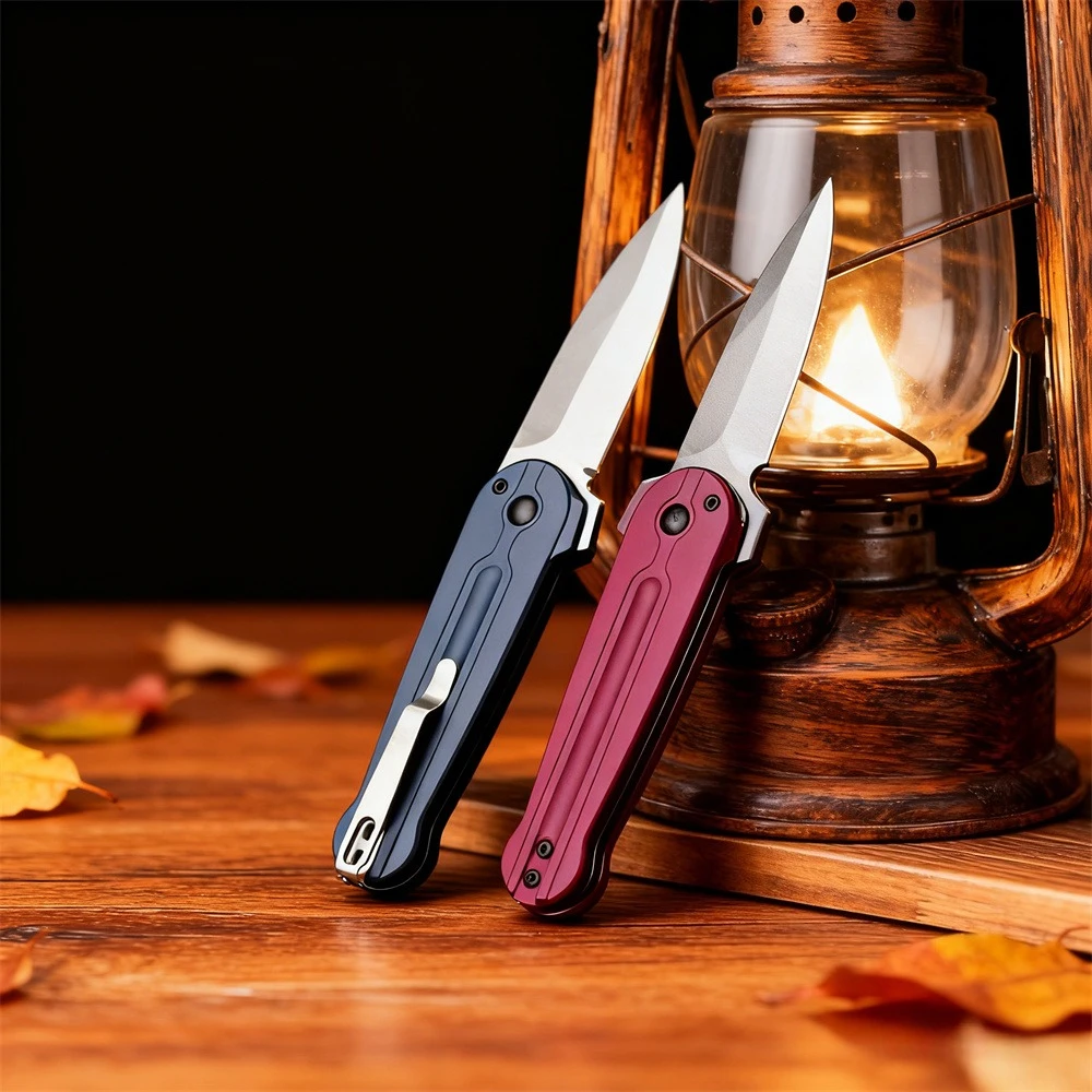 

Совершенно новый складной нож 491, стальное лезвие D2 с алюминиевой ручкой для кемпинга, резки, сценарии выживания, инструмент для ежедневного переноски