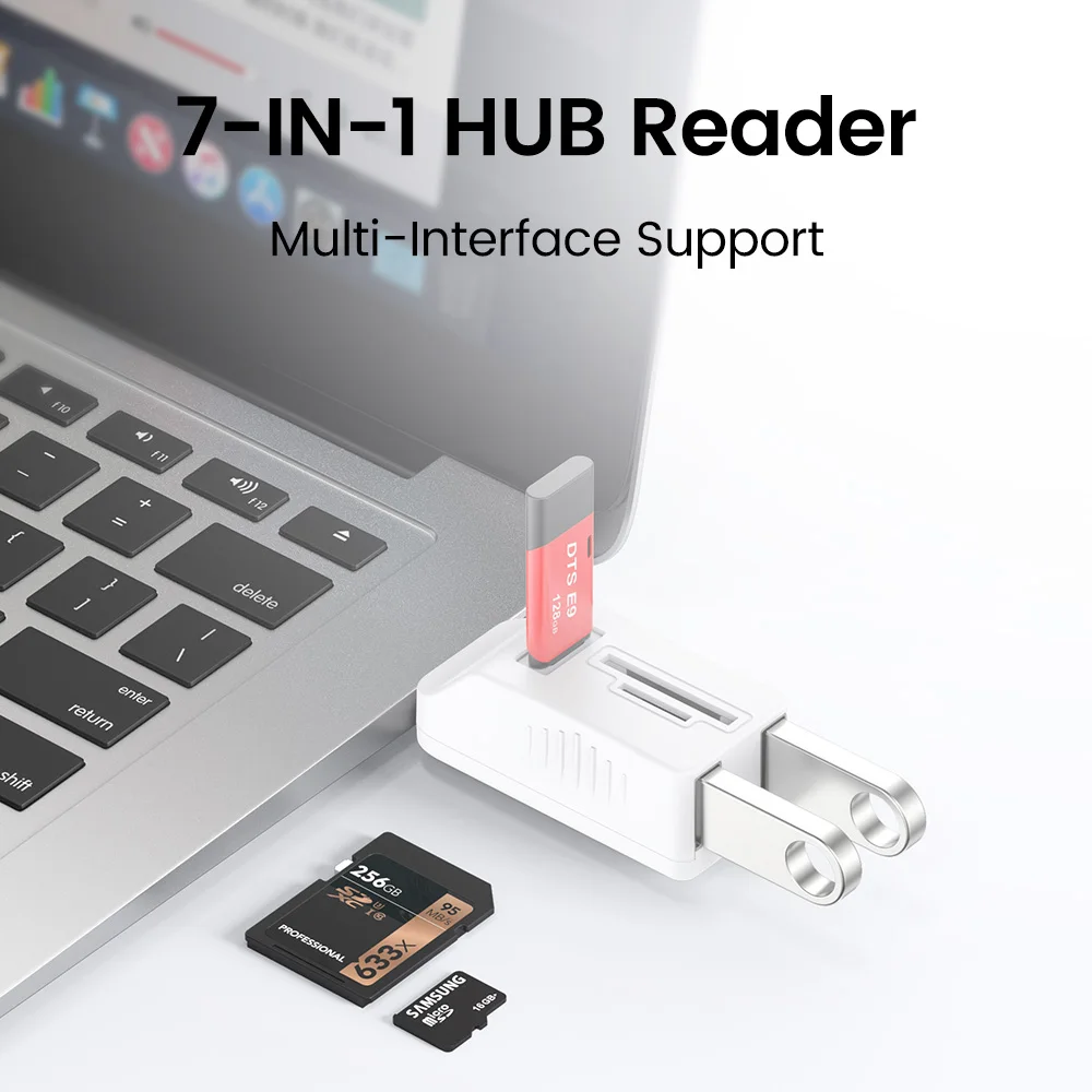 7-in-1 USB 3.0 HUB Adapter Mini Splitter Extender SD/TFcard Reader Multi Function High Speed Reading Usb Disk Charge Adapter OTG