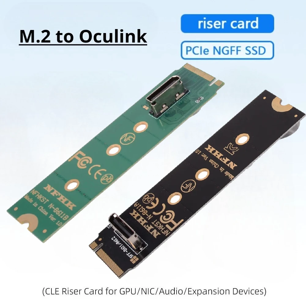 NVME M.2 MKey to OCuLink SFF 8611 8612 Adapter for OCULINK GPU Dock PCIE 4.0 3.0 NGFF SSD External Graphics Card High Speed Card