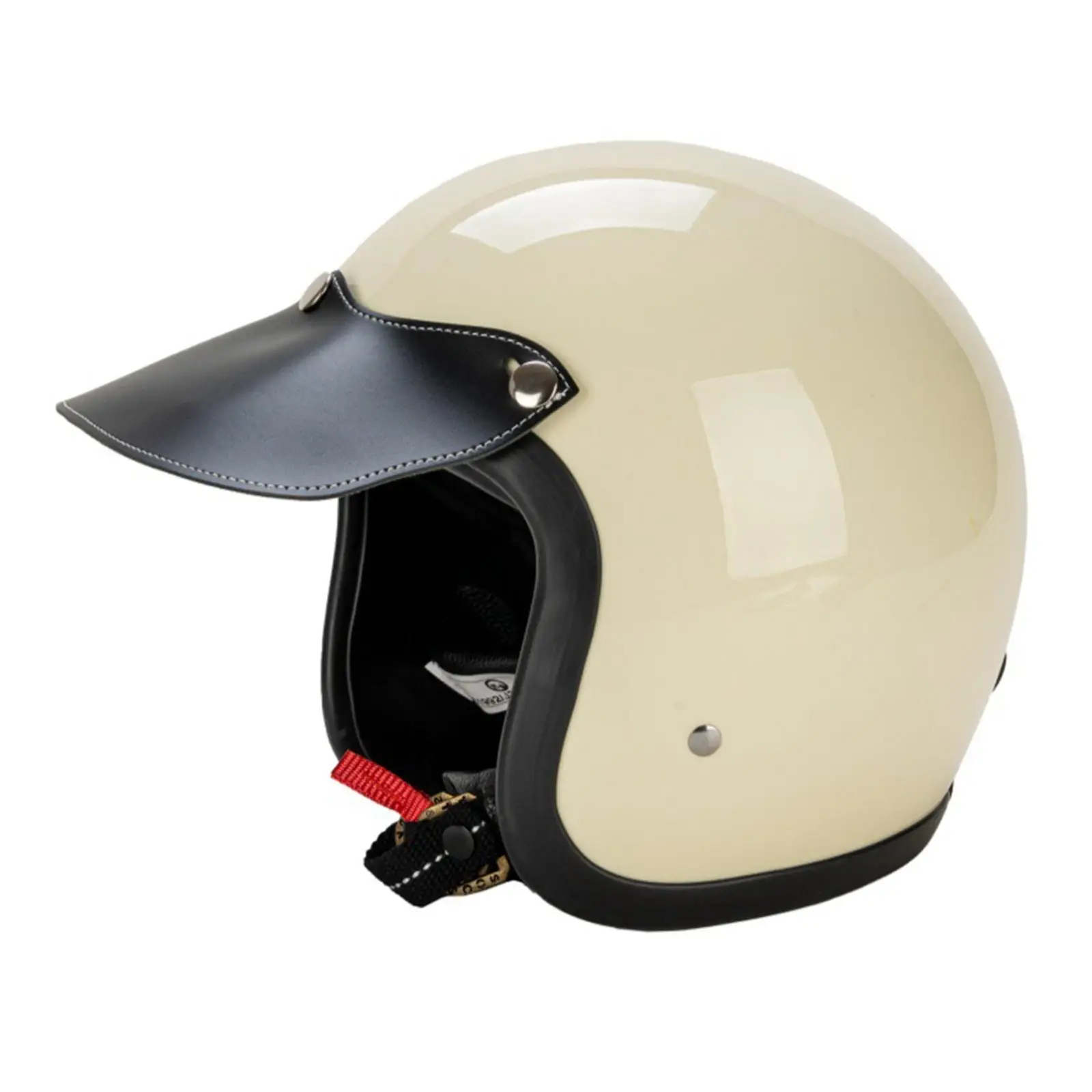 Sun Protection Helmet Visor PU Leather Brim Replacement Part 3 Snap Buttons for Motorbike Accessory