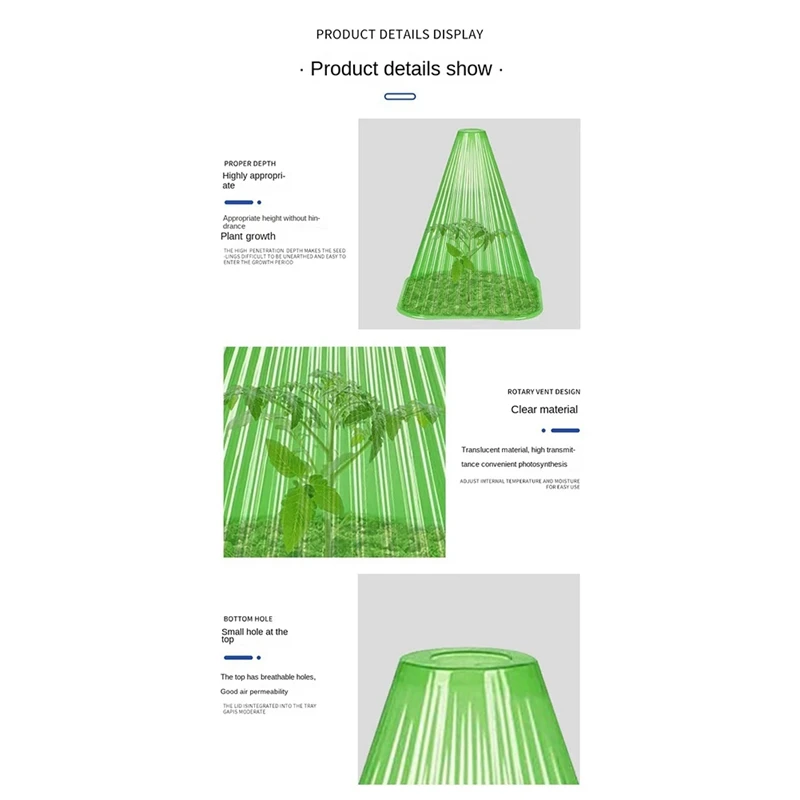 Seedling Protectors Reusable Square Plant Covers For Protecting Plants From Birds, Frost And Snails