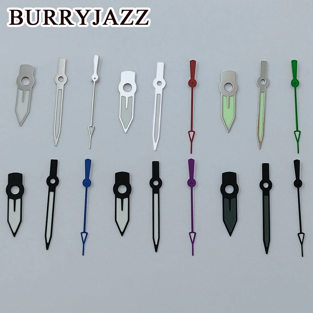 

BURRYJAZZ NH35 NH36 NH38 7S26 7S36 4R35 4R36 часы серебряные черные стрелки зеленые светящиеся
