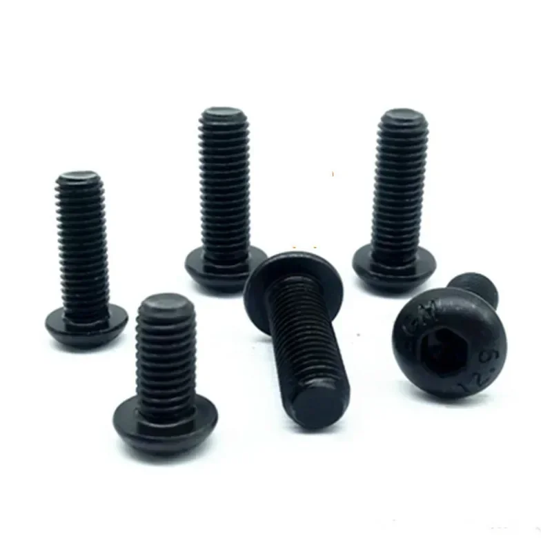 20pc M6 M8 M5 Allen Bolt Round Head DIN7380 12.9 Hexagon Hex Socket Cap Screw Bolt Pan Mushroom Head 35mm 40mm 50mm
