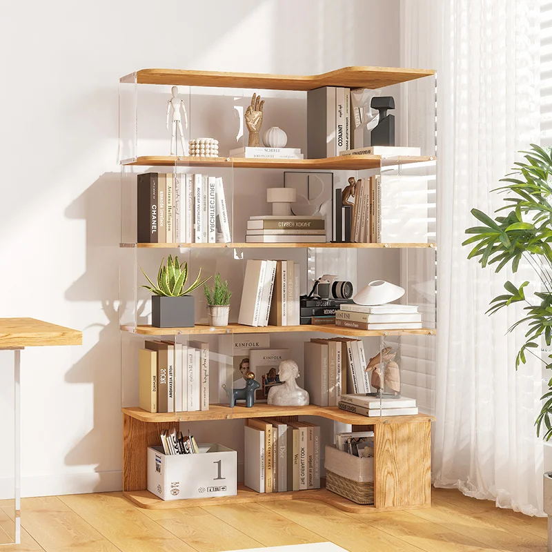

Triangular Acrylic Cabinet Shelf Cabinet Living Room Bedroom Corner Cabinet Wall Side Bay Window Floor Cabi