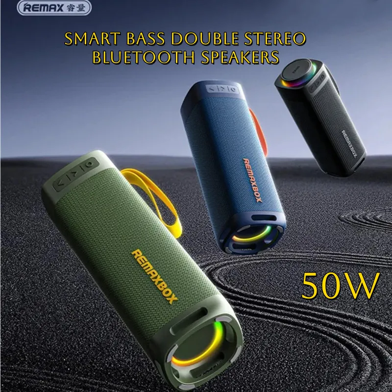 

50W Big Power Outdoor Portable Audio Smart Bass Double Stereo Bluetooth Speakers High Quality Wireless Subwoofer For TWS TF Card