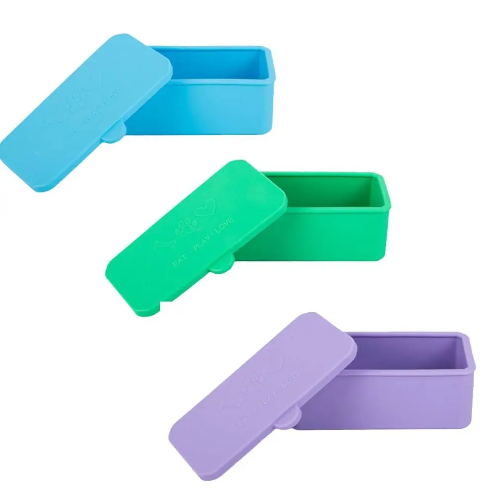 1/3pcs Practical Silicone Food Distribution Box Red/Pink/Purple/Green/Orange/Blue 2/4 Inch Sauce Cups Lunch Box Containers Ice