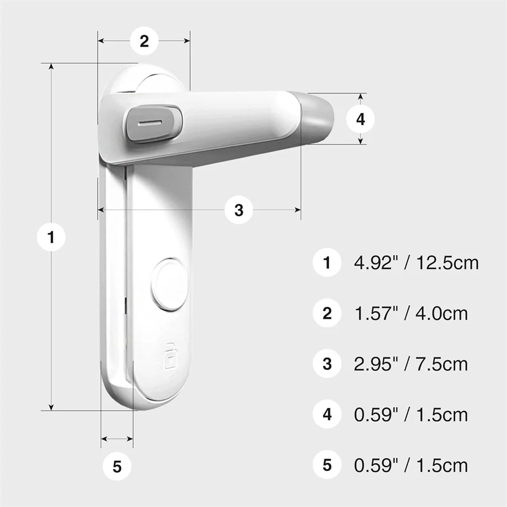 Door Lever Safety Lock, Locks, Child Door Handle Lock, Baby Proofing Door Lever Lock, 3M VHB Adhesive, Easy to Install