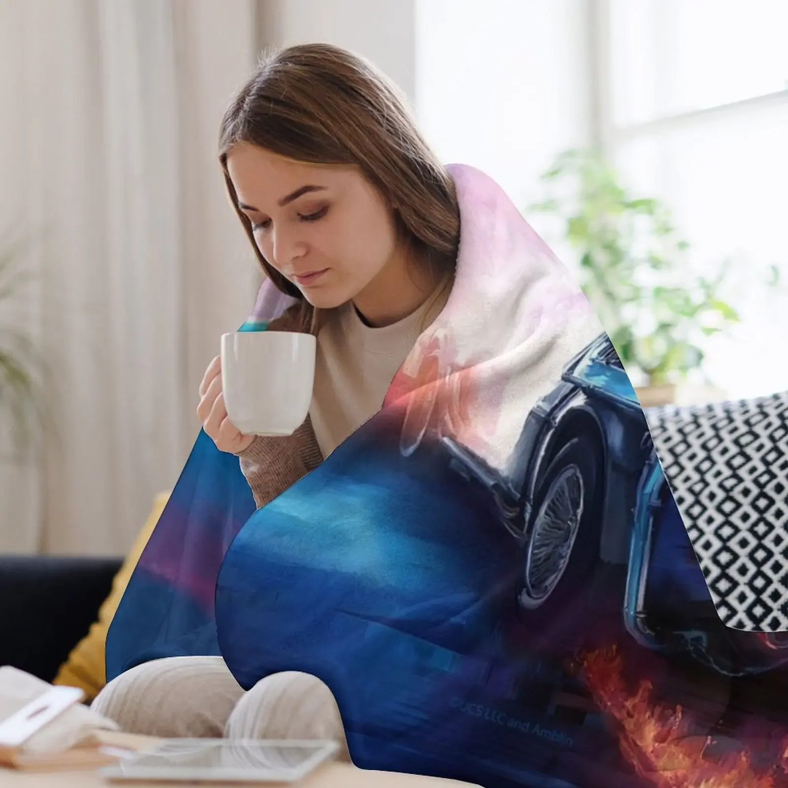 العودة إلى المستقبل Delorean Time Machine Throw Blanket Luxury St Plaid Giant Sofa Bed بطانيات عصرية