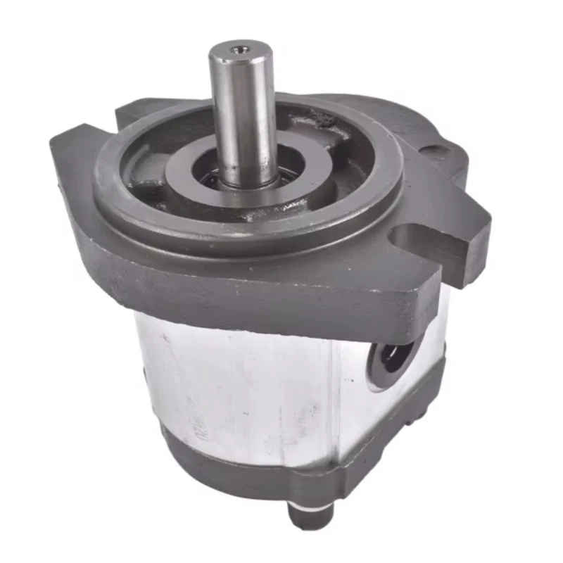 Cast iron hydraulic gear pump with keyway shaft rotates counterclockwise
