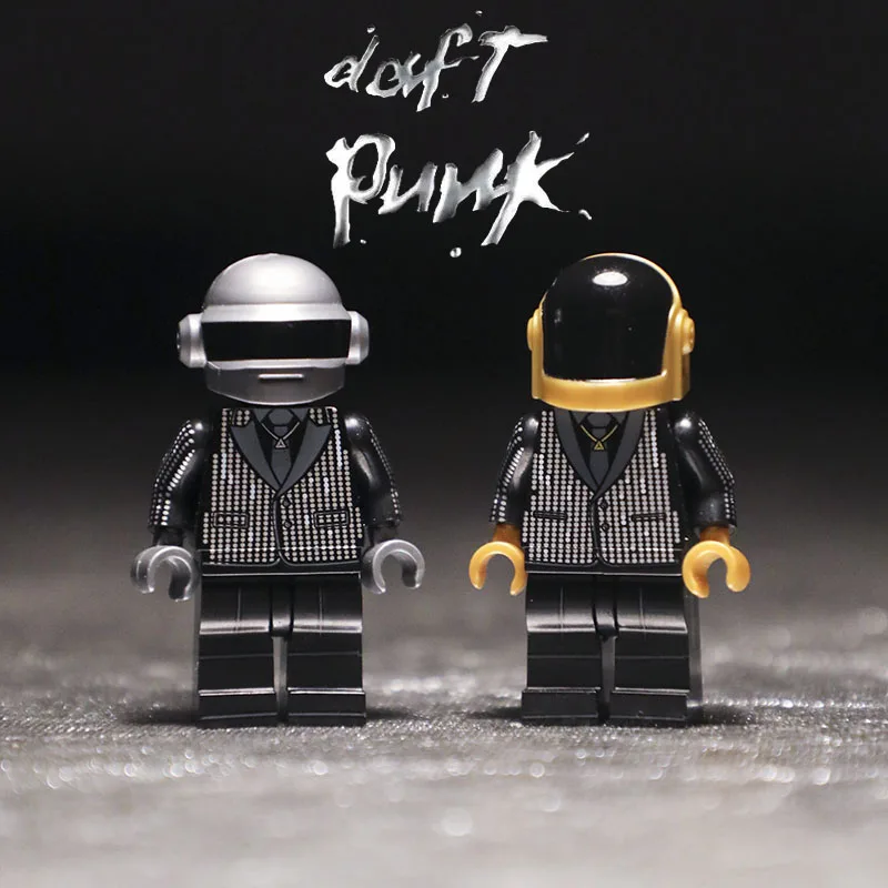 Custom Daft Punk Building Blocks  Sci Fi Assembled Bricks Figure Desktop Decoration Collectible Toy For Adult Fans