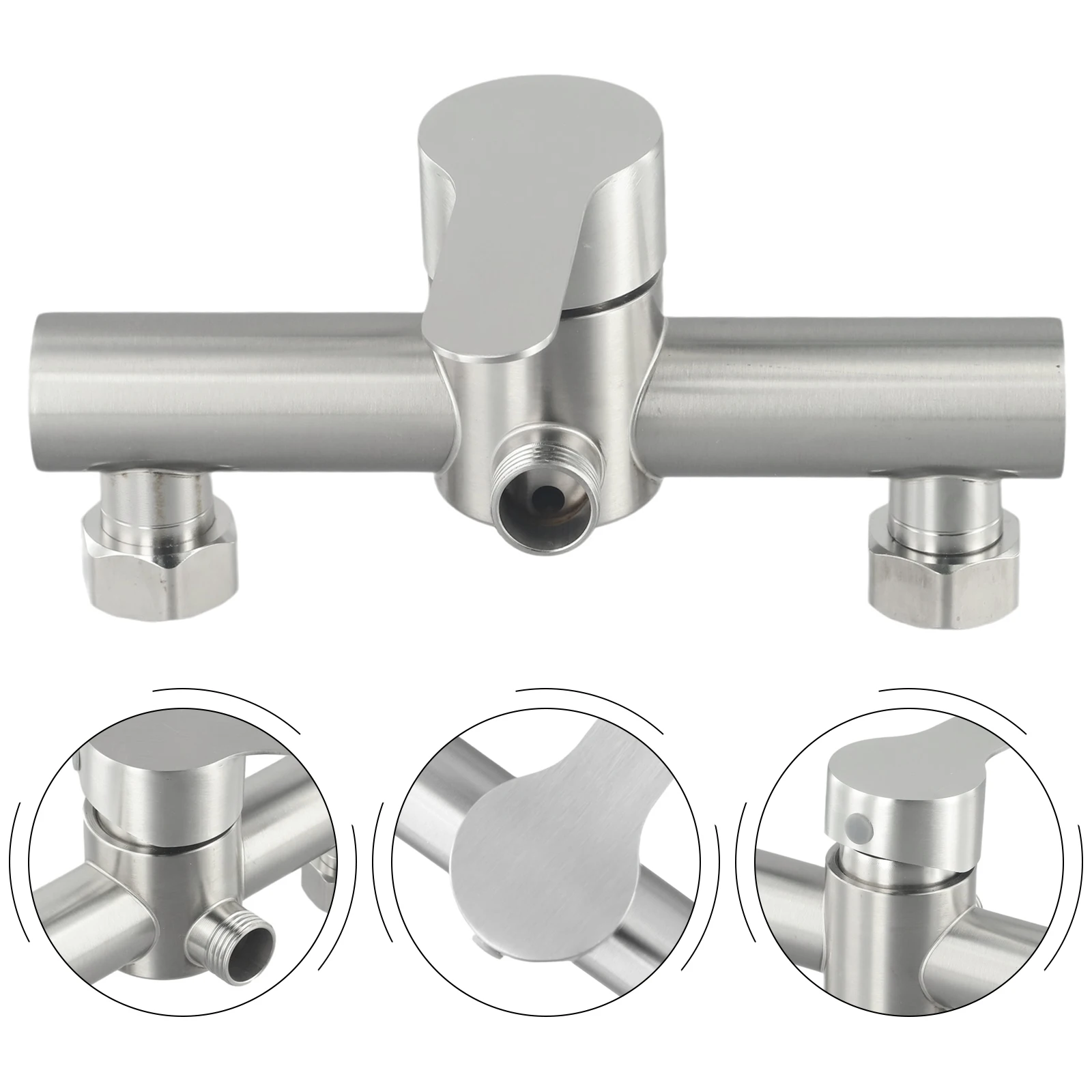 Convenient Wall Mounted Stainless Steel Shower Faucet With Built In Sealing Ring And Lifting Type Opening Mode